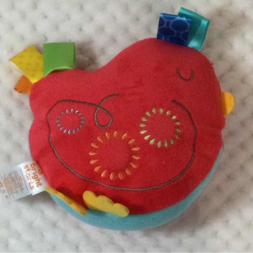 Bright Starts Red Musical Light up Plush Chicken Stuffed Animal Toy Working